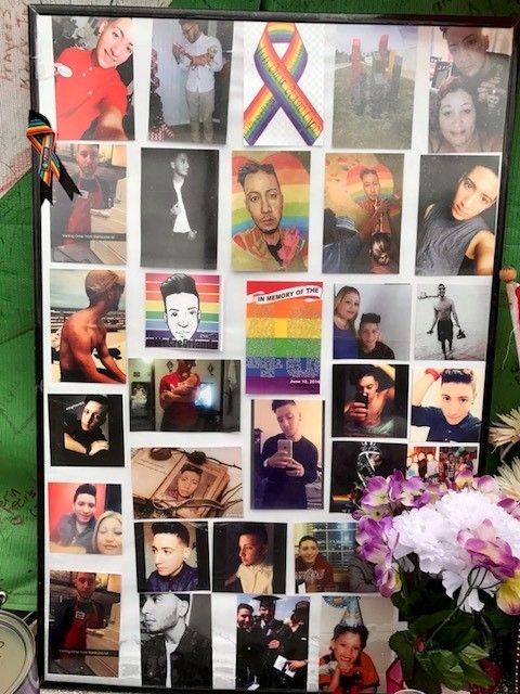 A memorial to the victims of the Pulse nightclub shooting in Orlando, Florida