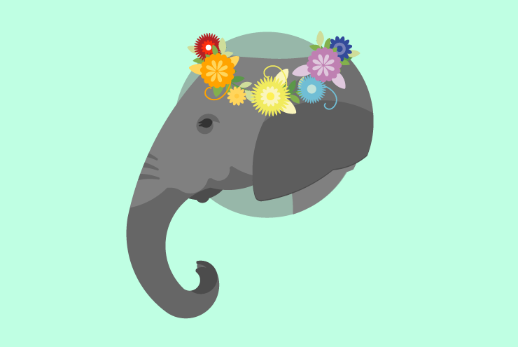 Pride from the Slight Right Side: A Queer Moderate's Take: Picture of a gay republican elephant with a pride flower crown.