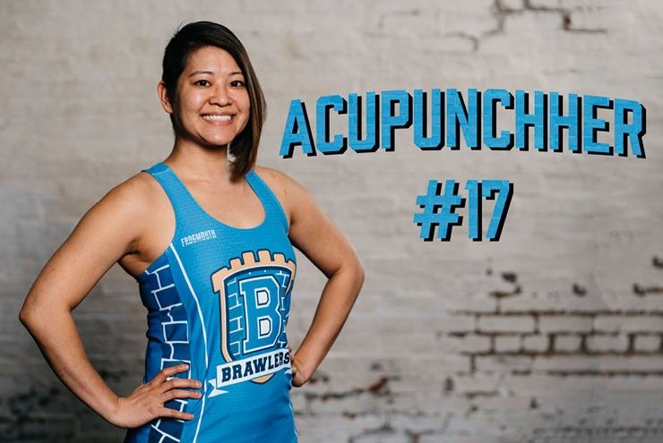 Houston Roller Derby and Brawler blocker, AcuPunchHer.