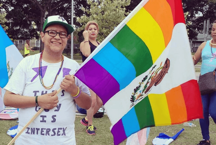 A photo of intersex activist Mo Cortez.