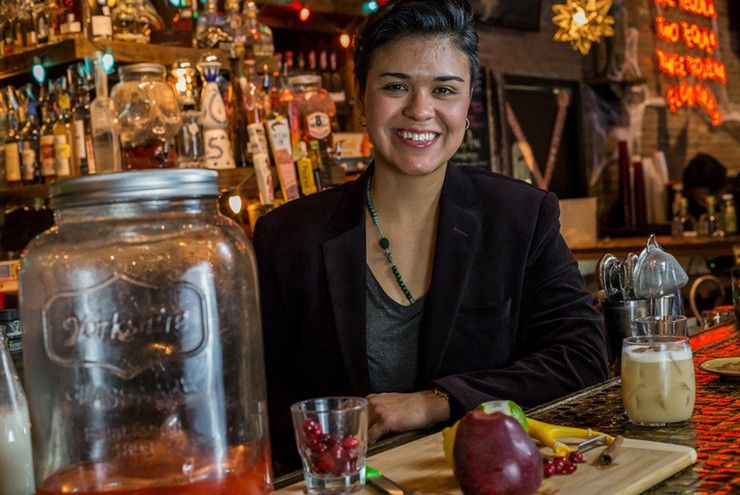 A photo of bartender Jojo Martinez.