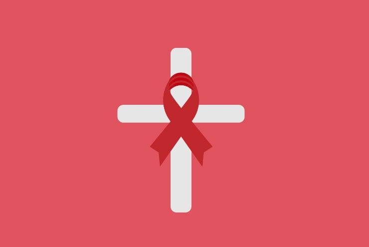 An illustration of World AIDS Day and faith.