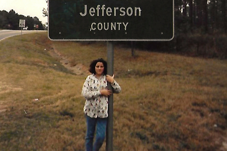 A photo of Ariel Emmerson in Jefferson County, the home of her ancestors.