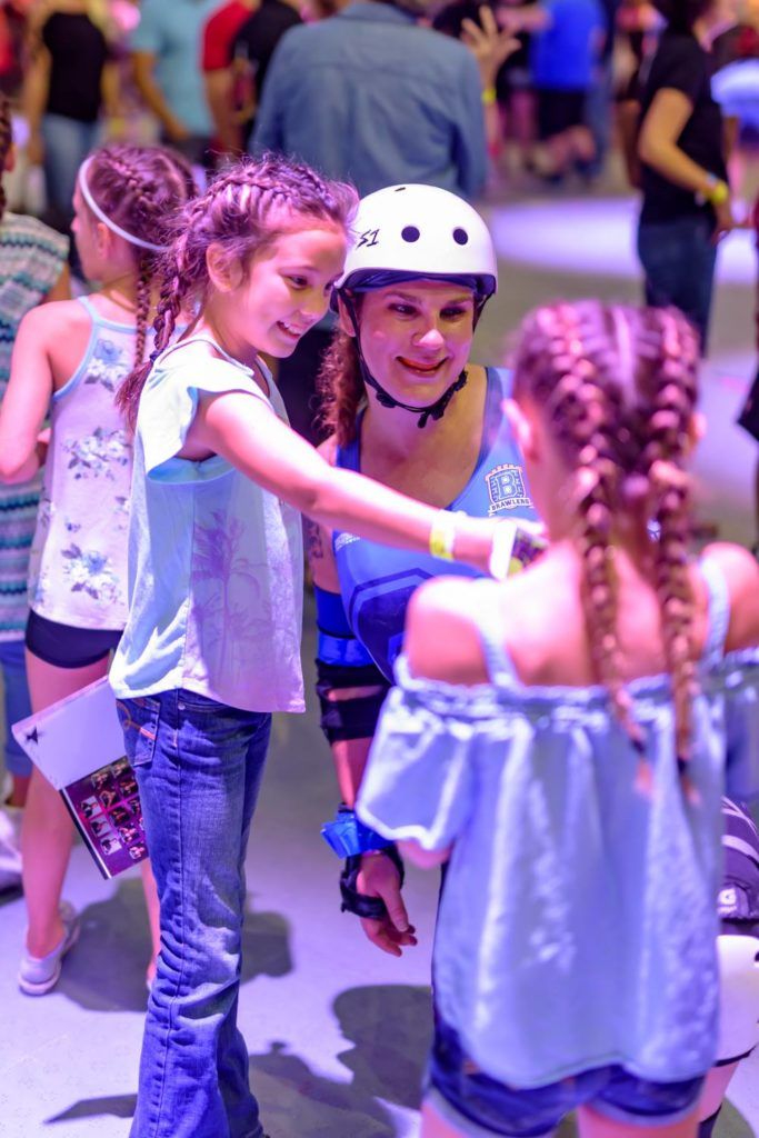 A photo of Houston Roller Derby skater Arrak-Kiss.