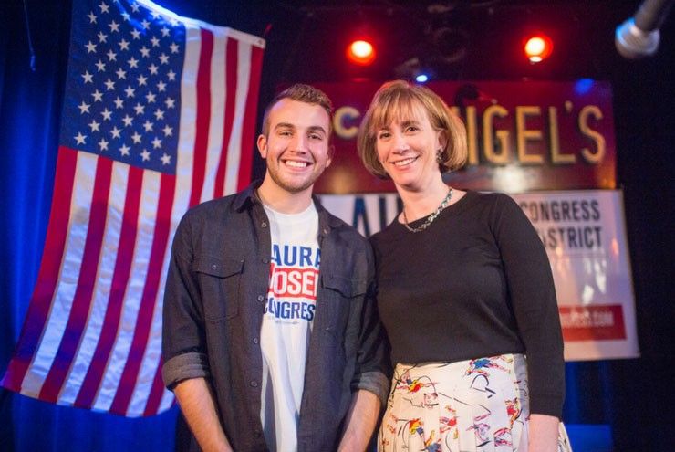 A photo of Josh Watkins and Laura Moser who are part of the resistance.