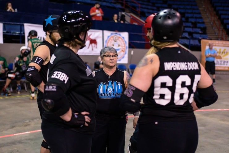 A photo of Houston Roller Derby's Sweetie Todd.