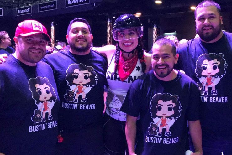 A fan of Houston Roller Derby fan Jason Davila.