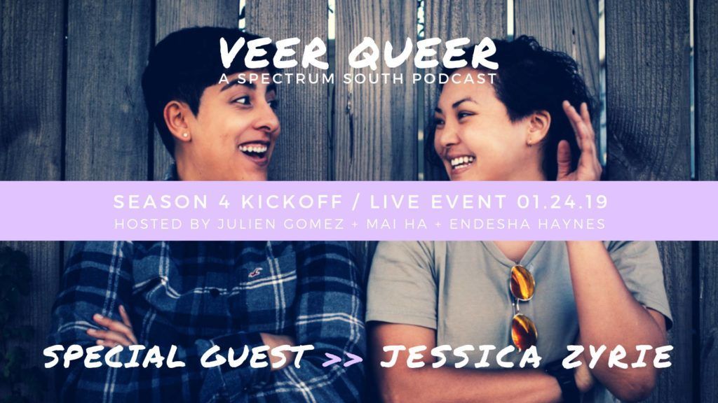 A photo of Veer Queer, a Spectrum South podcast.