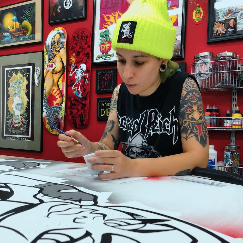 A photo of Conroe based tattoo artist Jess Swaim.