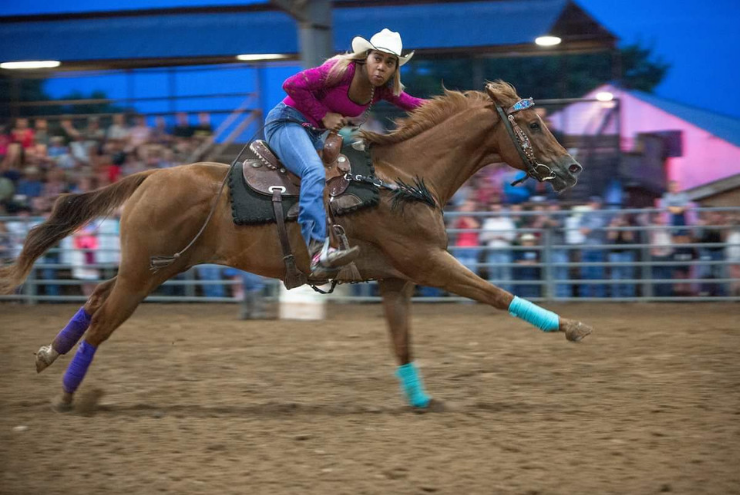 A photo of transgender rodeo competitor Arqueze Girdy.
