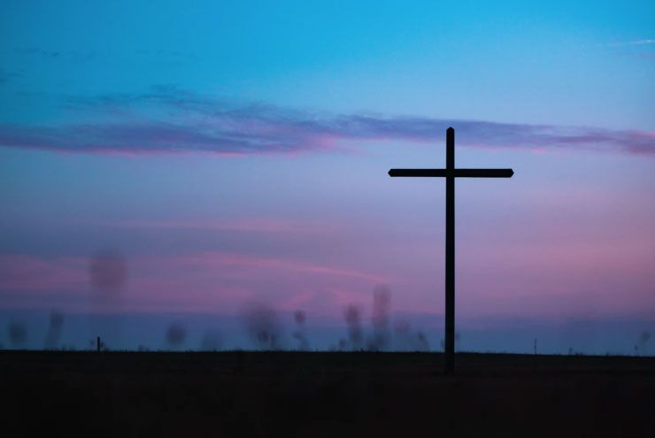 A photo of a Christian cross.