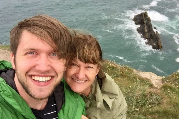 A photo of author Jay Stracke with his mother.