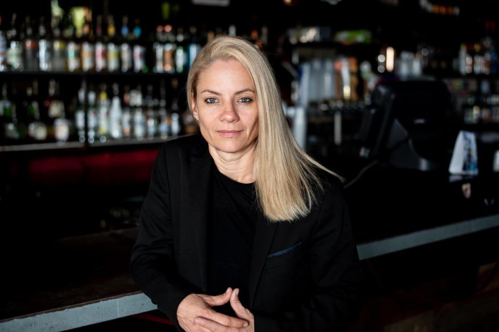 A photo of Julie Mabry, owner of Pearl Bar in Houston.