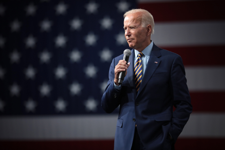 A photo of Democratic presidential primary candidate former Vice President Joe Biden.