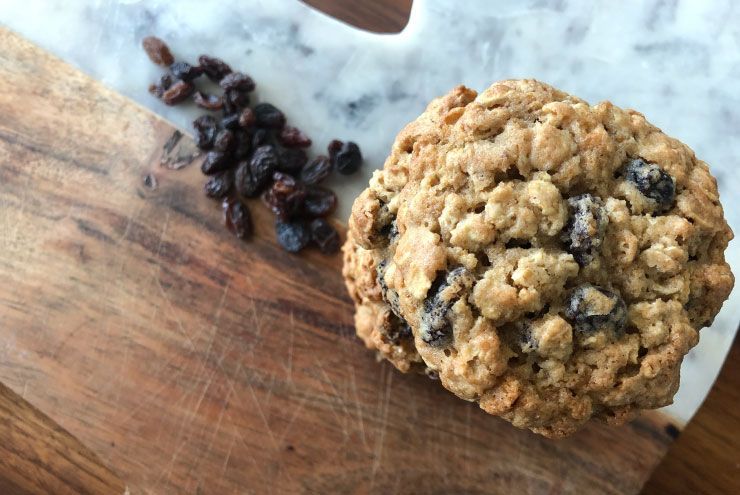 A photo of oatmeal cookies from Suga in Your Tank.