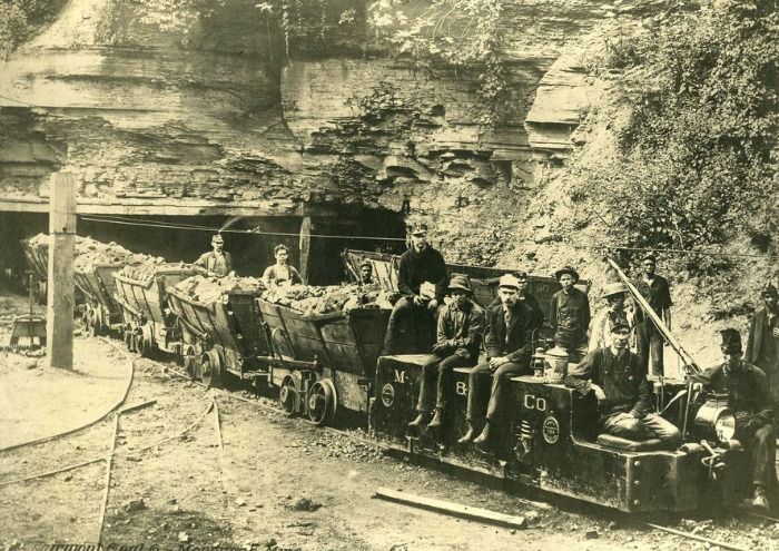 A photo of redneck coal miners.