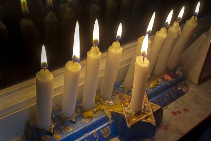 A photo of a menorah, a part of Dr. Laura McGuire's Jewish faith.