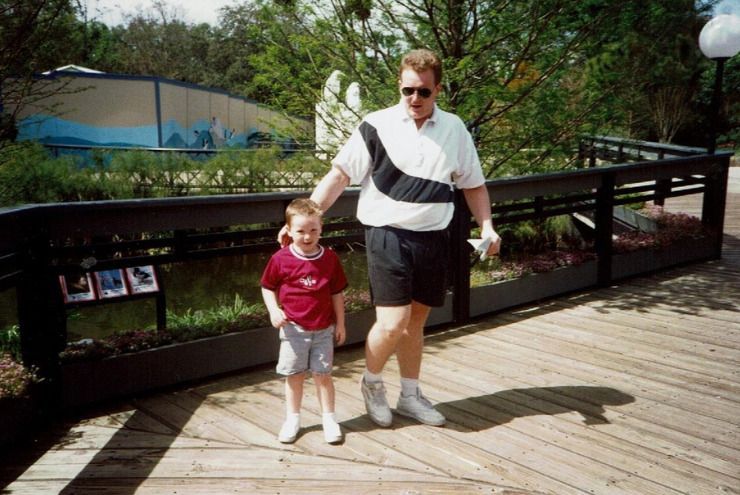 A photo of the author with his dad on Father's Day.