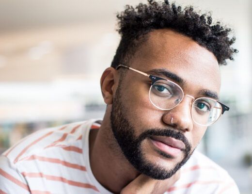 A photo of a man not conforming to traditional masculinity.