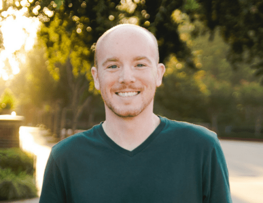 A photo of Russell Etherton sharing his story about his first HIV test.