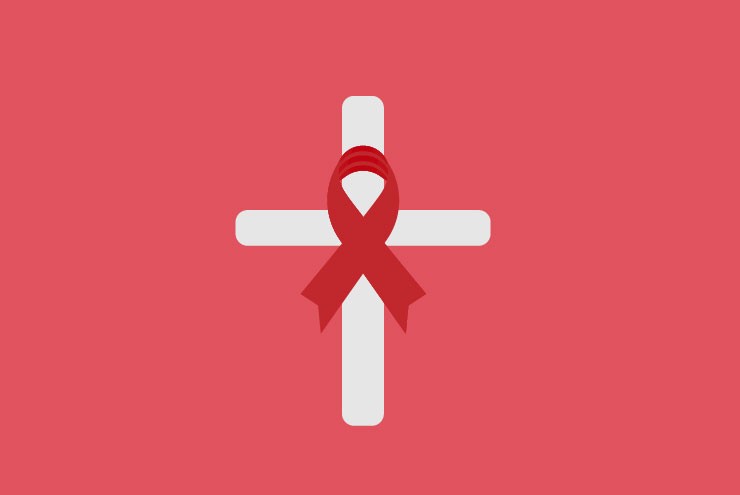 An illustration of World AIDS Day and faith.