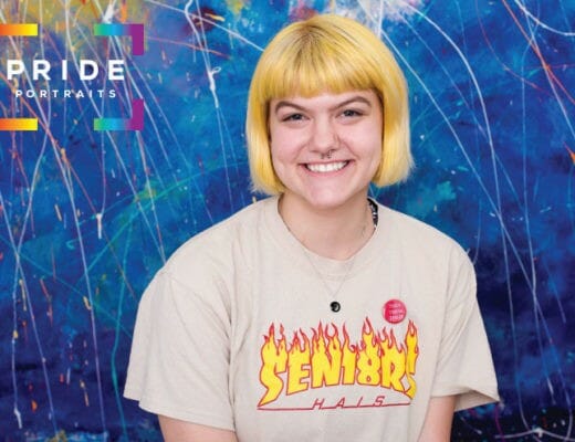 A photo of non-binary transouthern youth Gwen Lambert.