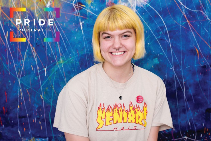 A photo of non-binary transouthern youth Gwen Lambert.