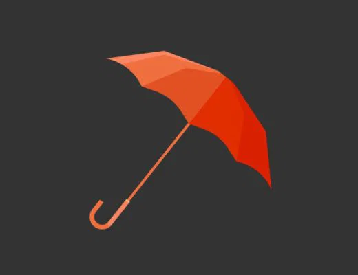 A photo of the sex workers red umbrella.