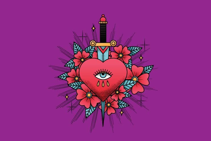 An illustration of Conroe based tattoo artist Jess Swaim.