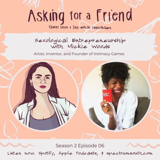 🎉 NEW EPISODE: In the season two finale of the Asking for a Friend podcast, host Dr. Laura McGuire sits down with Mickie Woods, founder of Intimacy Games (@intimacygames), to chat about entrepreneurship in sexological spaces, approaching conversations about love and sex with a new or long-term partner, and how the metaphysical and spiritual realms play into her sexology work and business. Listen now on Apple Podcasts, Spotify, and link in bio. 🎧
